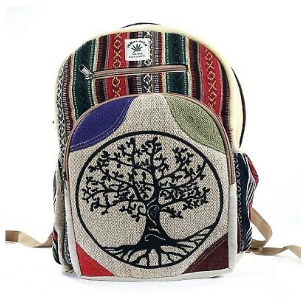 Hemp Backpack Bohemian - Picture 3 of 6